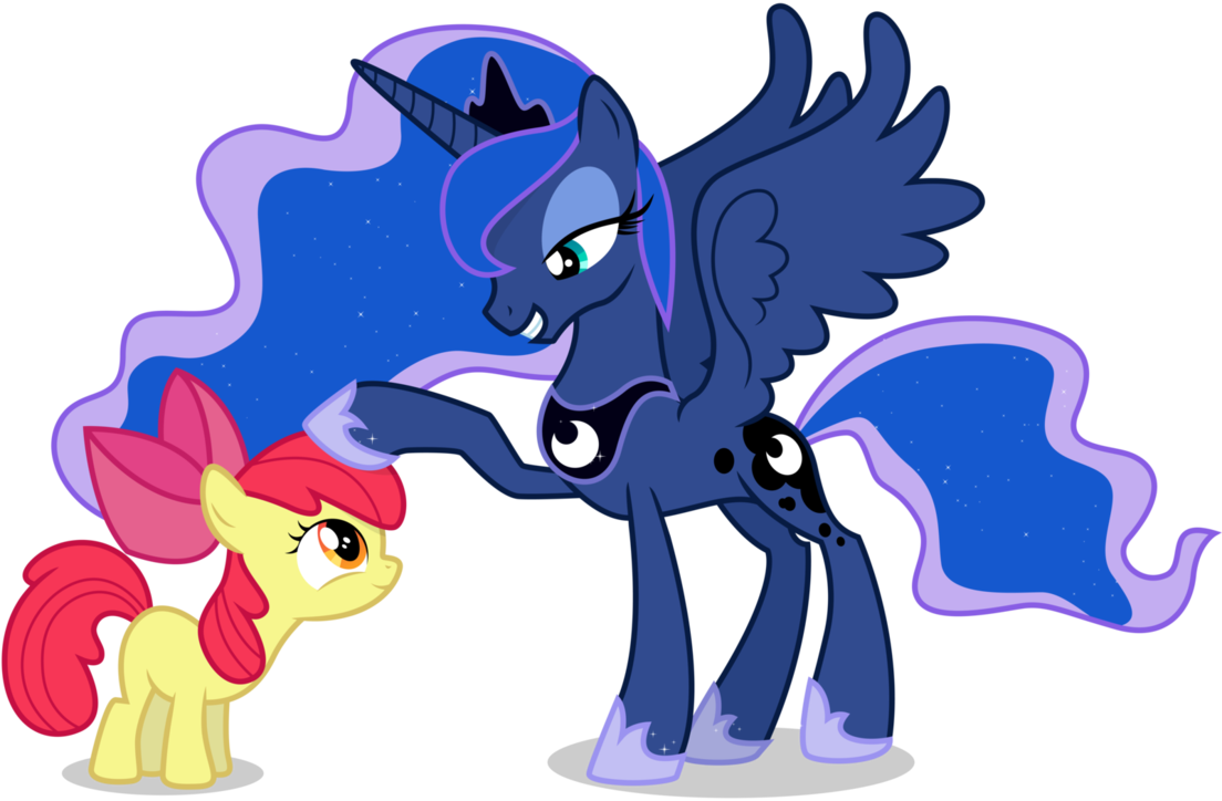 Princess Luna Princess Celestia Rarity Mammal Fictional - My Little Pony Princess Luna Png (1104x724), Png Download