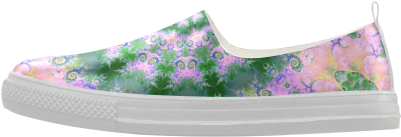 Rose Pink Green Explosion Of Flowers Mandala Apus Slip-on - Slip-on Shoe (500x500), Png Download