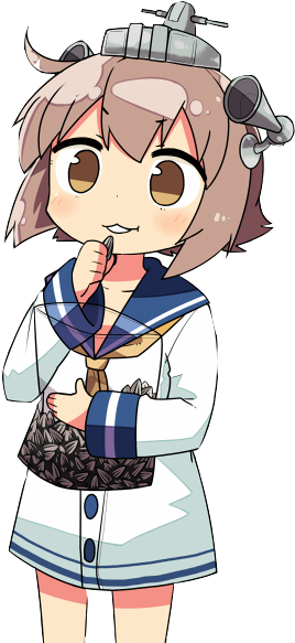 Yukikaze Im Listening - Kantai Collection (267x590), Png Download