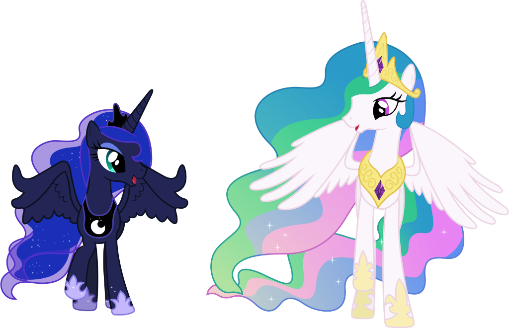 Princess Celestia And Princess Luna-vb457 - My Little Pony: Friendship Is Magic (1024x660), Png Download