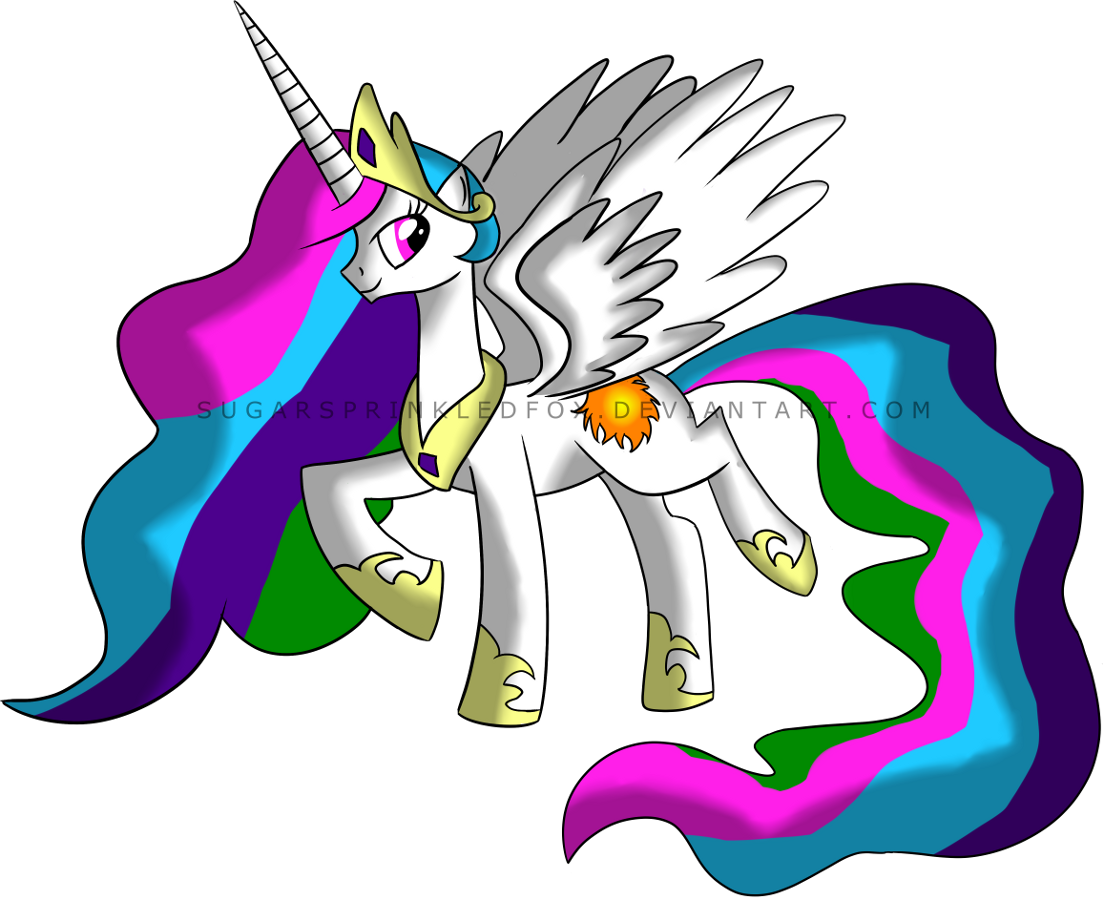 Princess Celestia - Cartoon (1104x900), Png Download