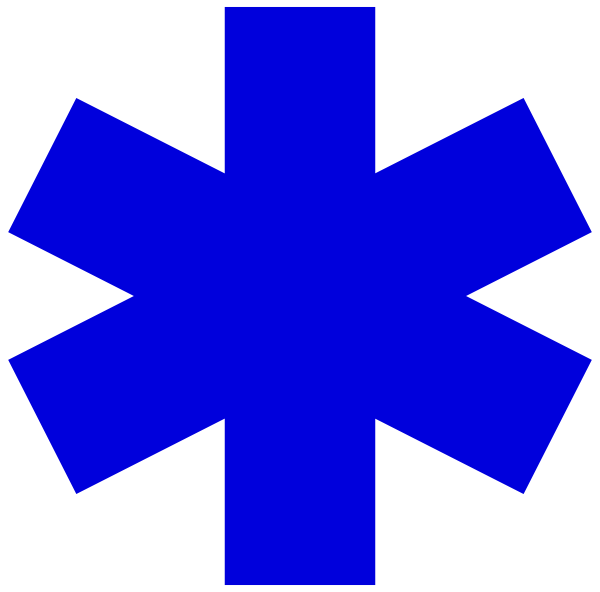 Star Of Life Red Logo (600x592), Png Download