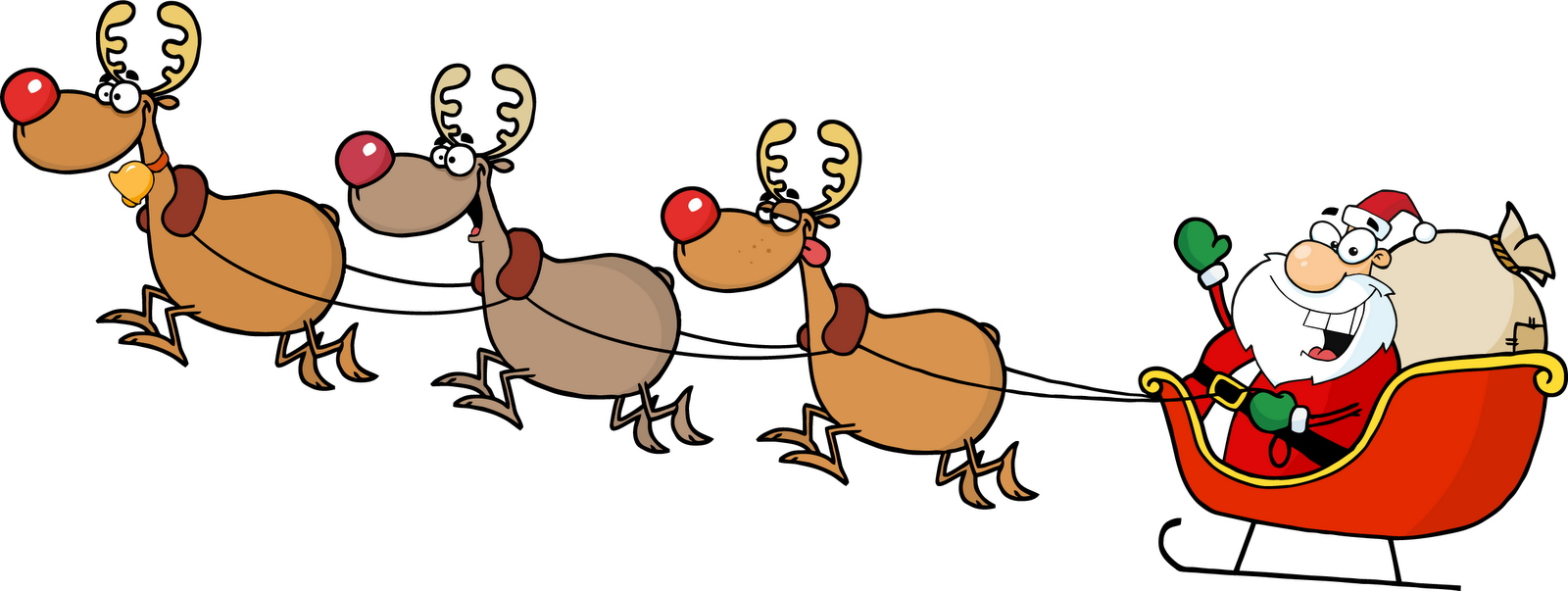 Clipart Royalty Free Stock Png Images Free Download - Santa Sleigh Png (1600x603), Png Download
