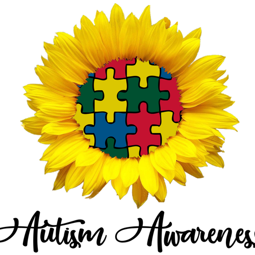 Download Sunflower Autism Awareness Ladies Long Sleeve Sunflower Png