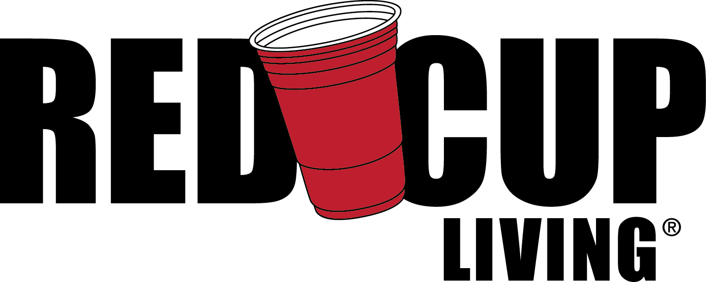 Ah The Ubiquitous Red Cup Seen At Frat Houses, Camp - Red Cup Living - 24 Oz. Cup With Lid & Straw - (1425x570), Png Download