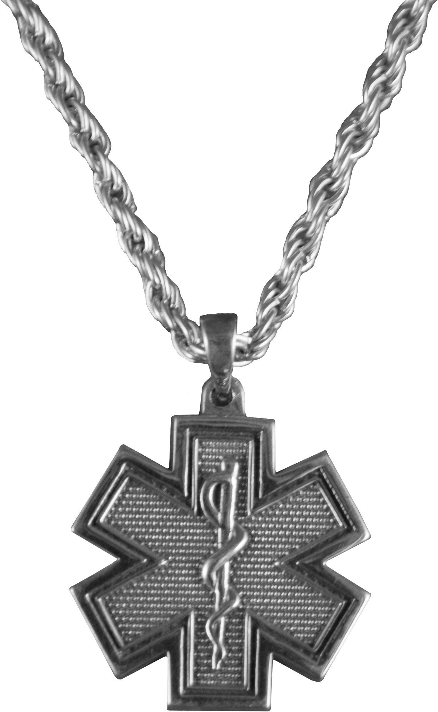 Star Of Life Ems Necklace - Star Of Life (1457x2367), Png Download