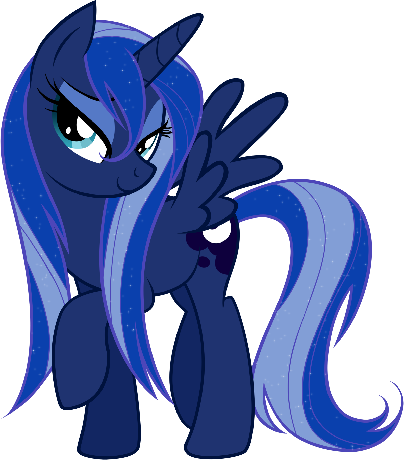 Wet Mane Princess Luna By Mrdaviez - My Little Pony Wet Mane (1600x1821), Png Download