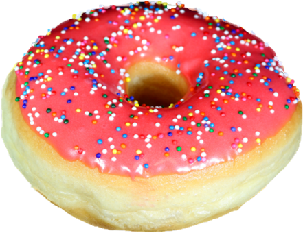 Strawberry Sprinkle - Ciambella (500x389), Png Download