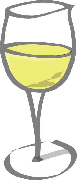 Black And White Wine Glass Clipart (252x591), Png Download