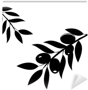 Vector Olive Branches Silhouettes Wall Mural • Pixers® - Olive Branch Silhouette Vector (400x400), Png Download