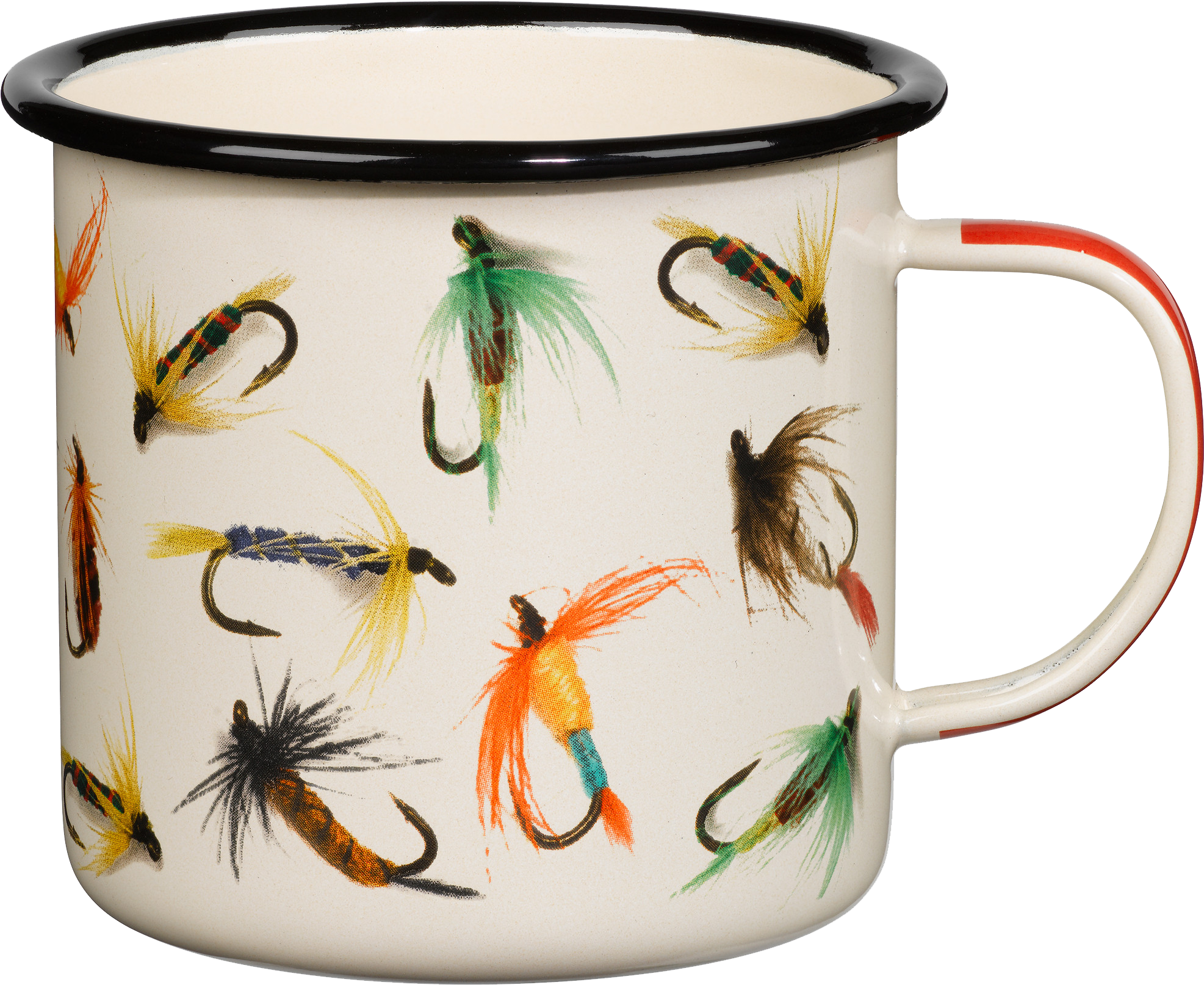 Enamel Mug With Flies (2048x2048), Png Download