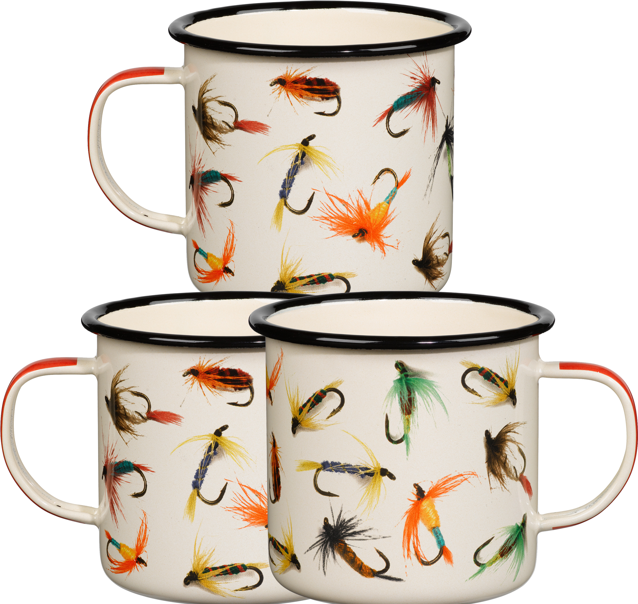 Enamel Mug With Flies - Hook Line And Sinker Cup (2048x2048), Png Download