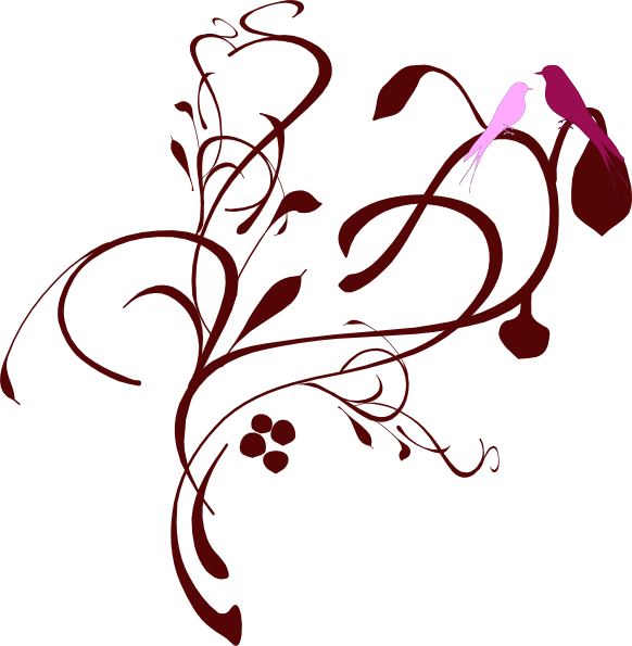 Tree Branch Stencil - Vines Clip Art (582x595), Png Download