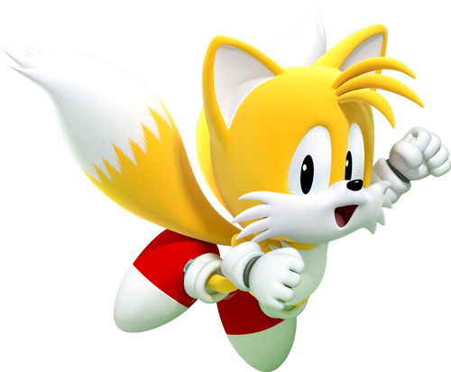 Classic Tails Flies - Classic Tails The Fox (500x412), Png Download