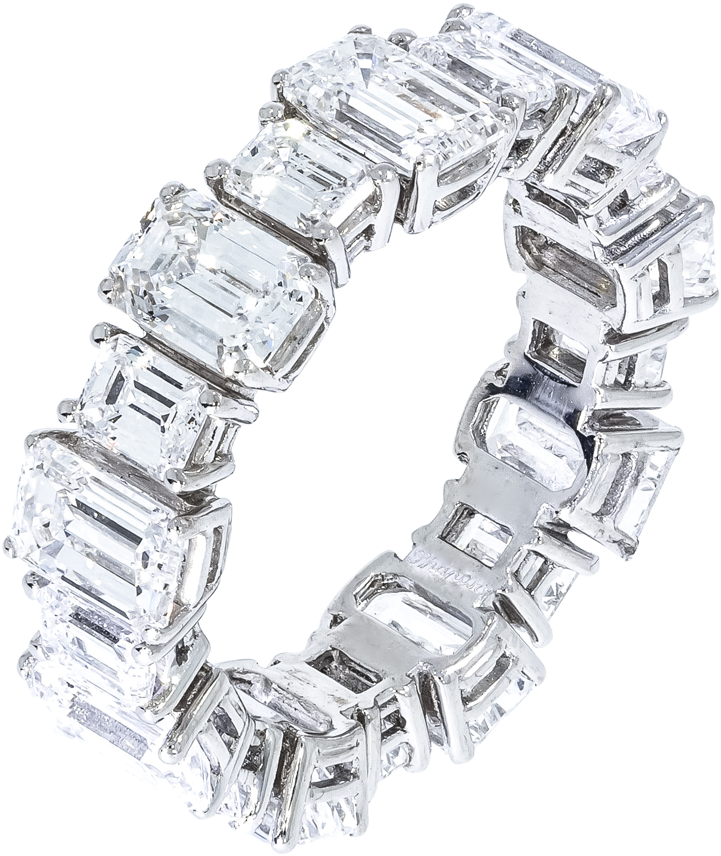 Emerald Cut Diamond Wedding Band - Wedding Ring (1815x1815), Png Download