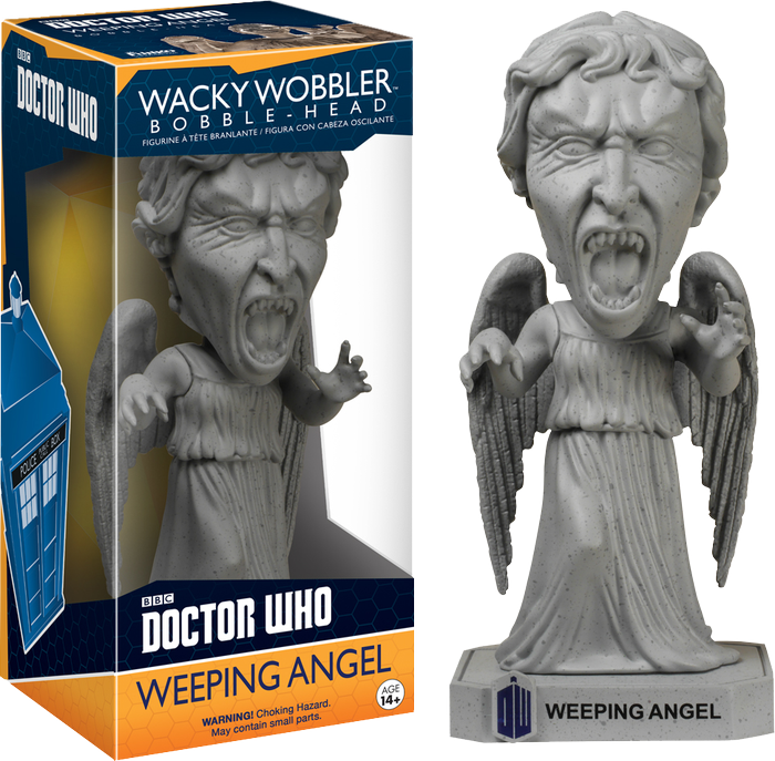 Weeping Angel Wacky Wobbler - Doctor Who Bobblehead (700x687), Png Download