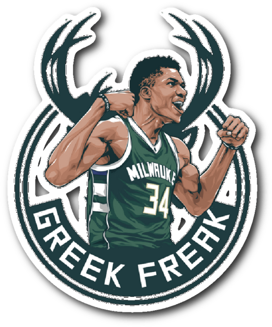 Removable, Individually Die-cut Vinyl Ideal For Smooth - Giannis Antetokounmpo Greek Freak (800x800), Png Download