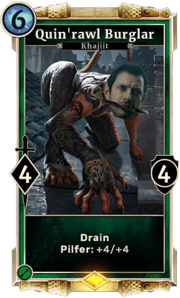 Khajiit Will, Uh, Find A Way - Elder Scrolls Legends Quin Rawl Burglar (350x580), Png Download