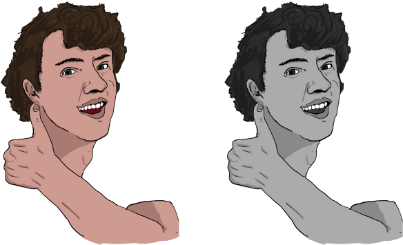 Simplified Black Outlined Portraits By Matthewcornes - Portrait (680x480), Png Download