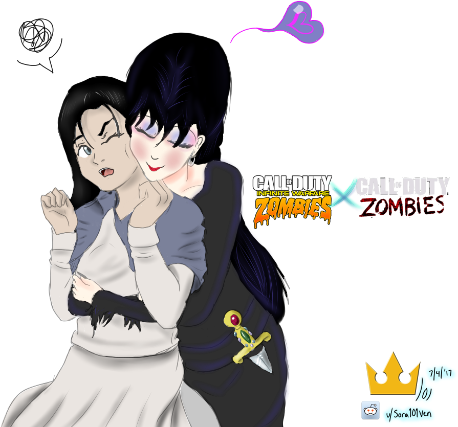 Image[art] Elvira And Samantha - Call Of Duty: Zombies (1170x900), Png Download