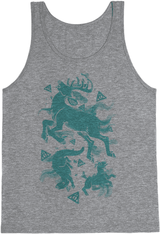 Harry Potter Patronus Pattern Tank Top - 10 Squats 100 Push Ups (484x484), Png Download