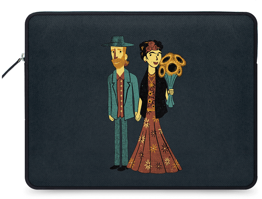 Dailyobjects Love Is Art Frida Kahlo And Van Gogh Ballistic - Frida Kahlo And Van Gogh (900x900), Png Download