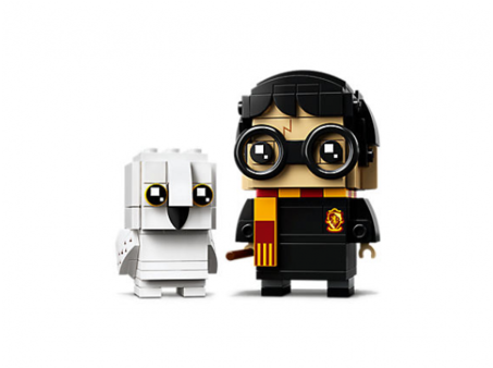 Harry Potter And Hedwig Brickheadz - Hedwig Lego (600x337), Png Download