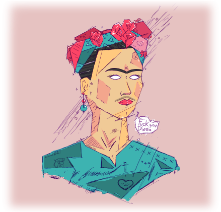 Frida Kahlo - Antigua Guatemala (510x481), Png Download