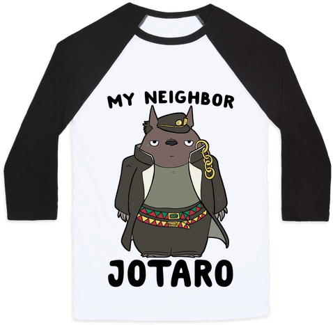 My Neighbor Jotaro Baseball Tee - My Neck My Back My Anxiety Attack Opossum (484x484), Png Download
