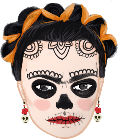 Frida Kahlo Emoji Design Project - Girl (480x480), Png Download