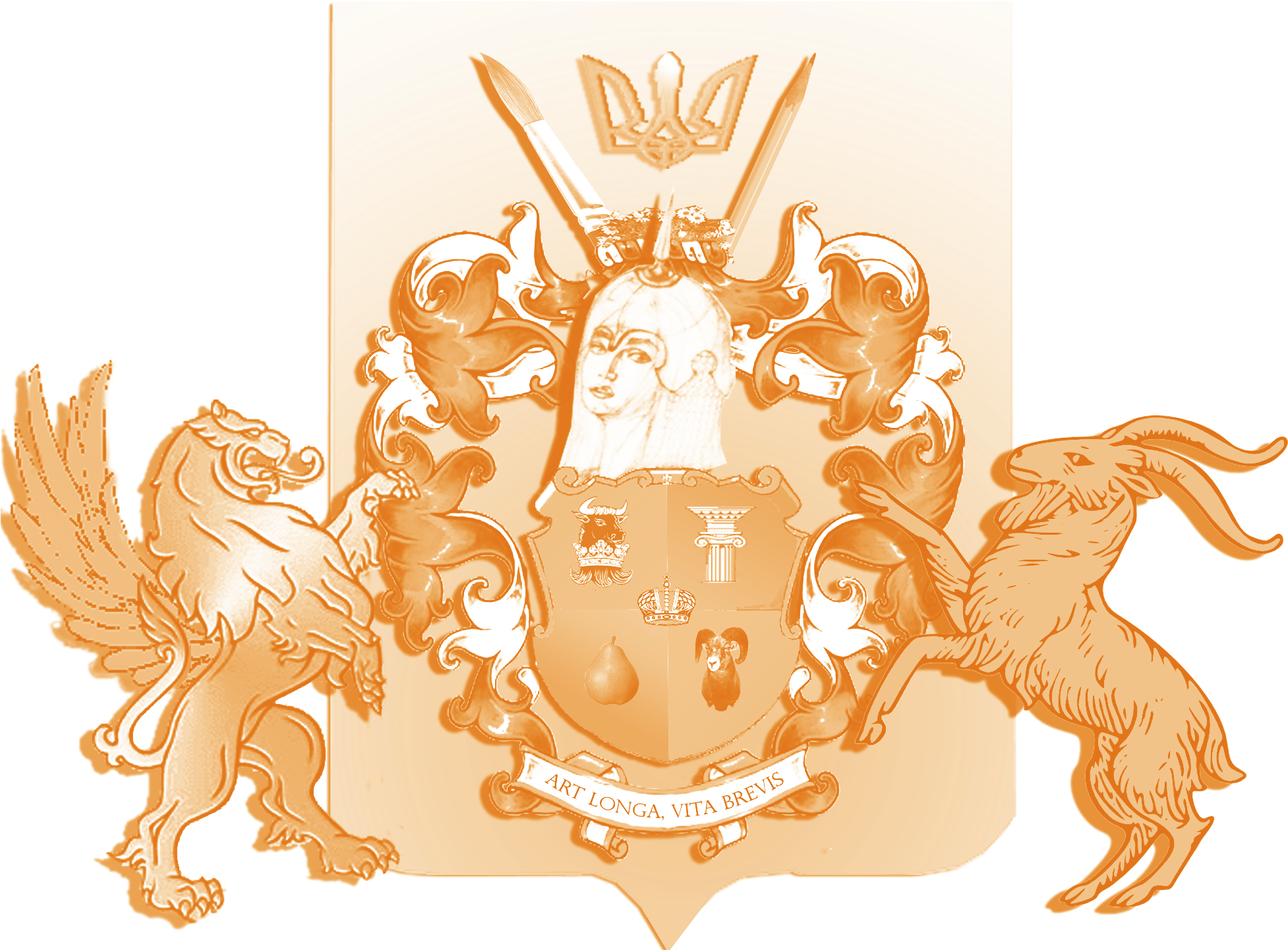Oksana's Family Coat Of Arms Final Flat Brown - Illustration (1953x1471), Png Download