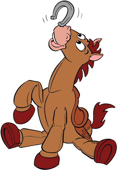 Bullseye Balancing Horseshoe On Nose - Bullseye Toy Story Clipart (400x568), Png Download
