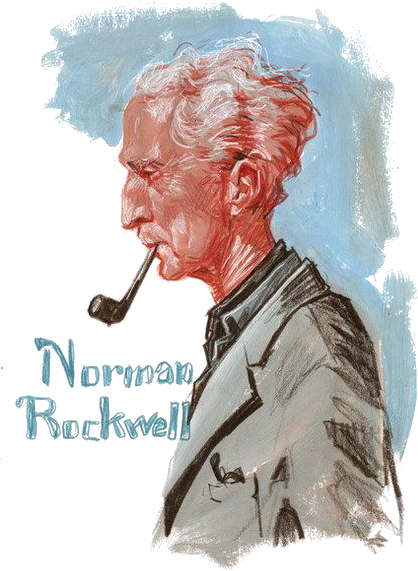 Collage - Norman Rockwell (429x609), Png Download