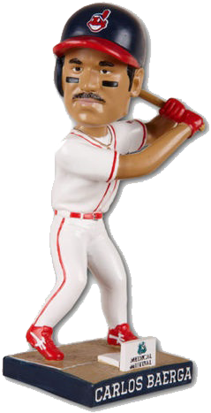 Carlos Baerga Cleveland Indians Bobble Sga 2012 Cleveland - Cleveland Indians (332x500), Png Download