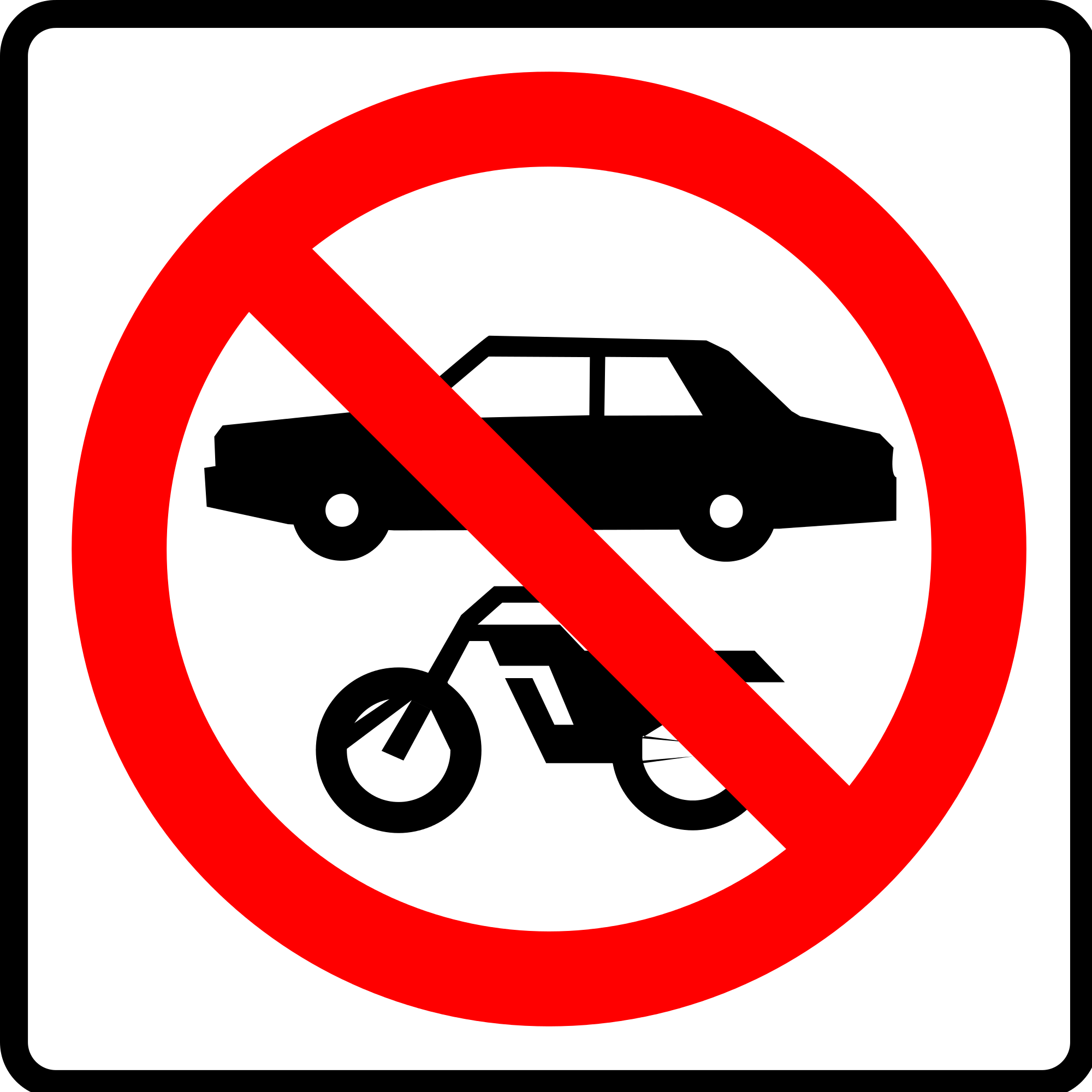 Open - Prohibido Vehiculos De Motor (2000x2000), Png Download