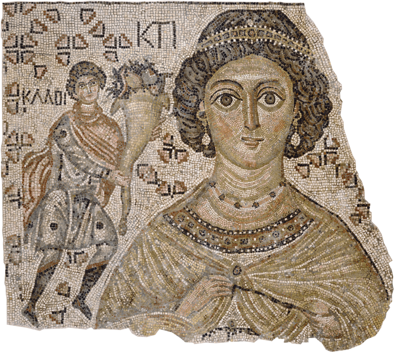 Floor Mosaic With Ktisis - 'fragment Of A Floor Mosaic With A Personification (800x714), Png Download