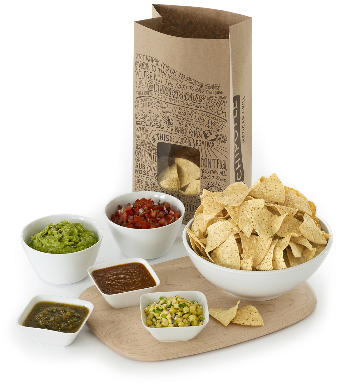 Chips & Salsa Spread - Chipotle Chips And Salsa (1094x1278), Png Download
