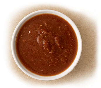 Tomatillo Red-chili Salsa - Hot Sauce In Bowl Png (408x330), Png Download