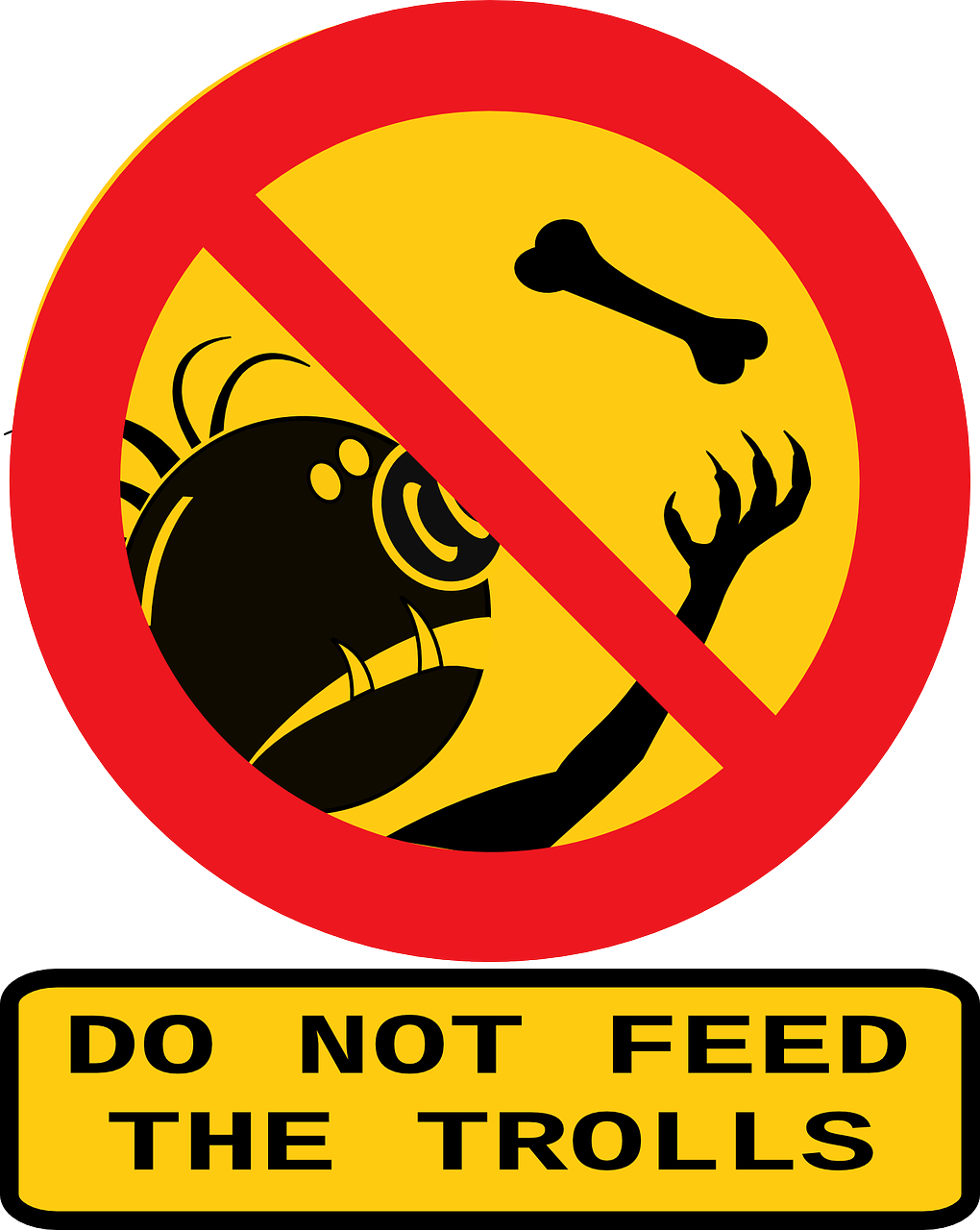 7881 - Do Not Feed Trolls (1020x1280), Png Download
