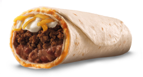 Burrito - Taco Bell 5 Layer Burrito (621x493), Png Download