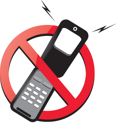 Adhesivo Prohibido Teléfono - Telephone Button (374x396), Png Download