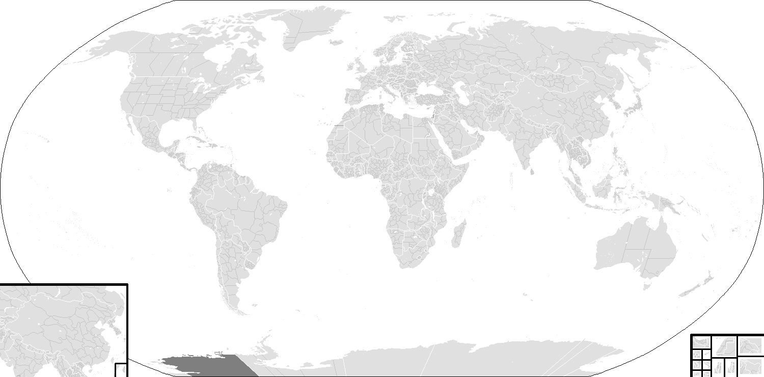 Blankmap World Subdivisions - Countries With Portuguese As An Official Language (1500x740), Png Download