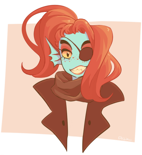 I Drew Undyne She Really Reminds Me Of Ymir And I C - Fan Art (500x510), Png Download
