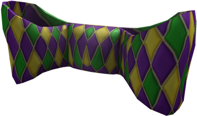 Mardi Gras Bow Tie (420x420), Png Download