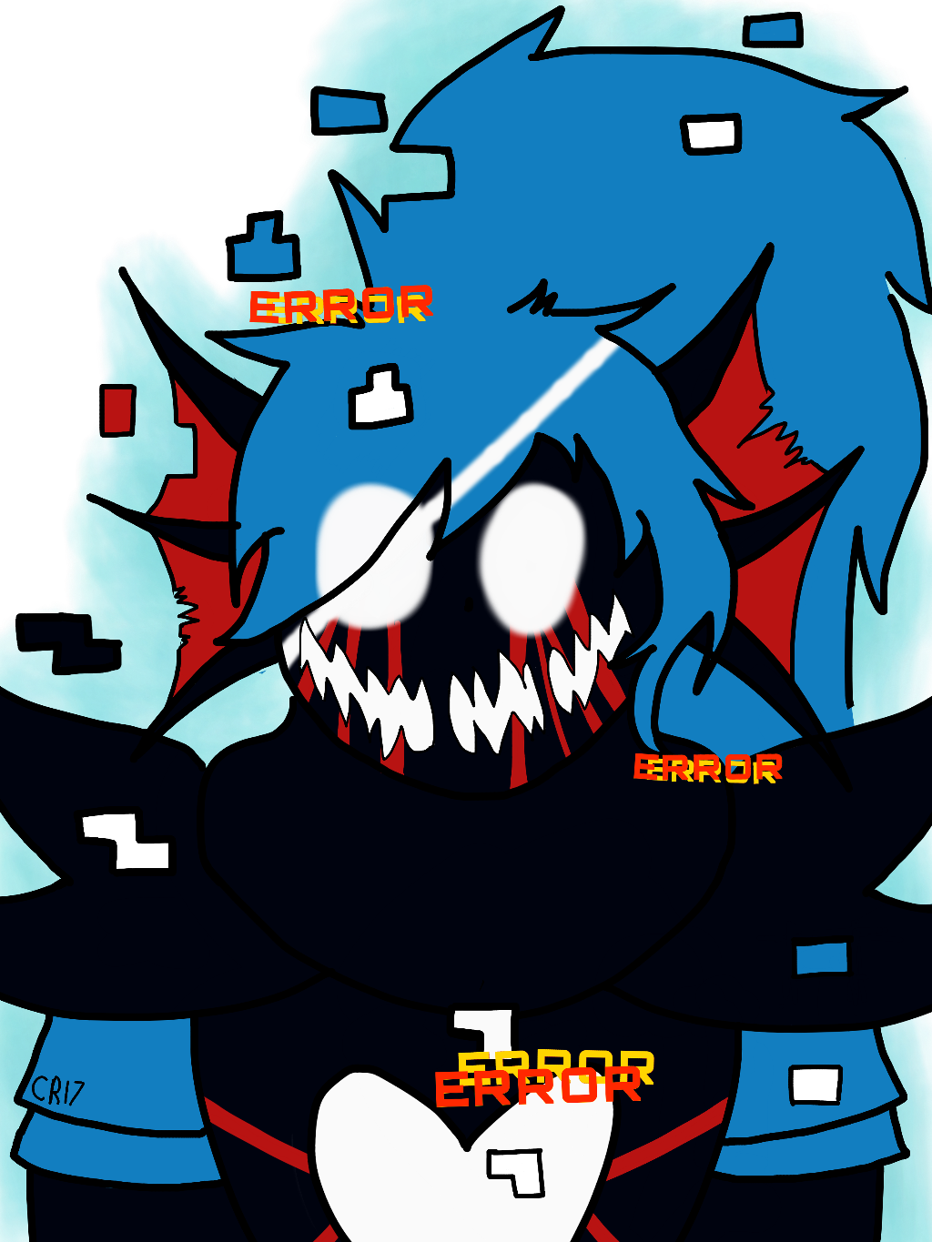 Done Heres Your Request Of Error Undyne, @madm - Undertale Error Undyne (1024x1365), Png Download