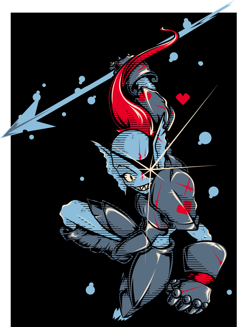 De Undyne Undertale Fanart (844x1074), Png Download