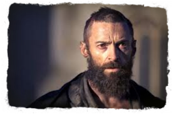 Hugh Jackman As 'jean Valjean' Meanwhile, Is Barely - Geralt Of Rivia Casting (579x383), Png Download