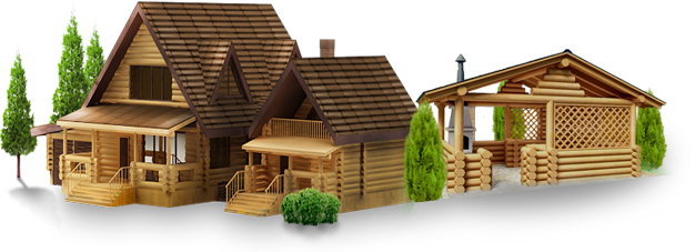 Download - Wood House Transparent Background (626x227), Png Download