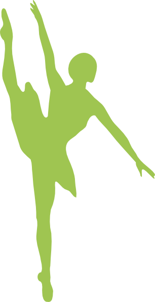 How To Set Use Ballerina Mardi Gras Green Clipart (306x595), Png Download