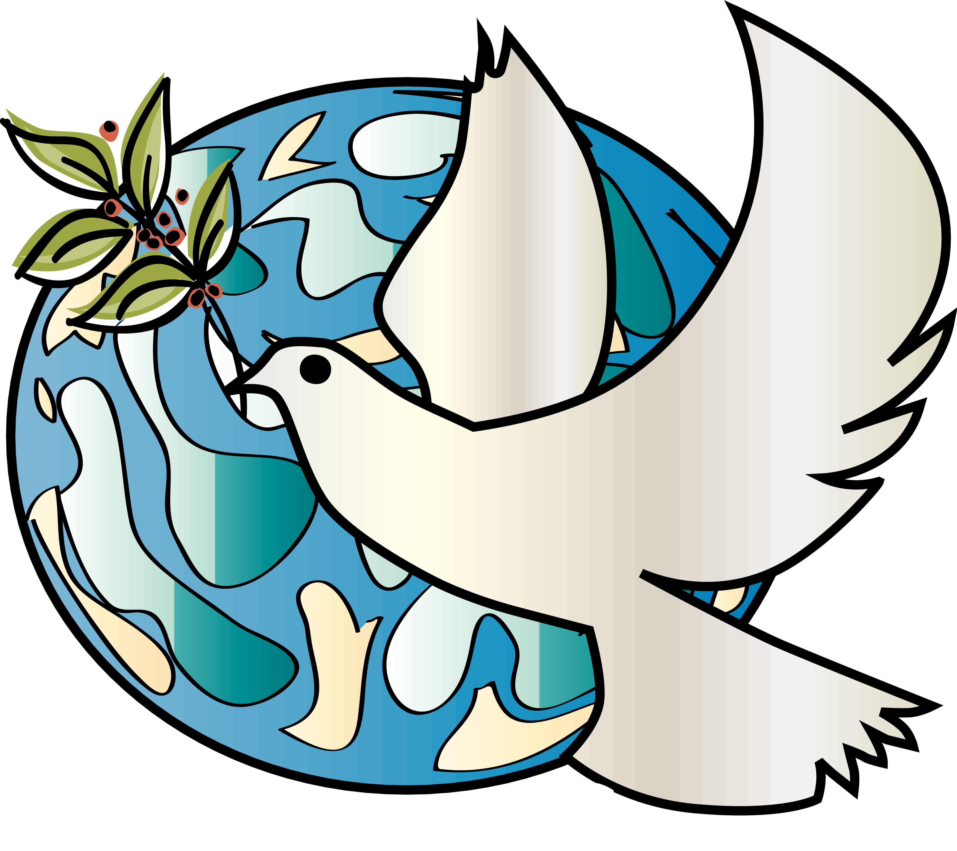 Peace Dove Clipart Bulletin - Holy Spirit Clipart (3300x2933), Png Download